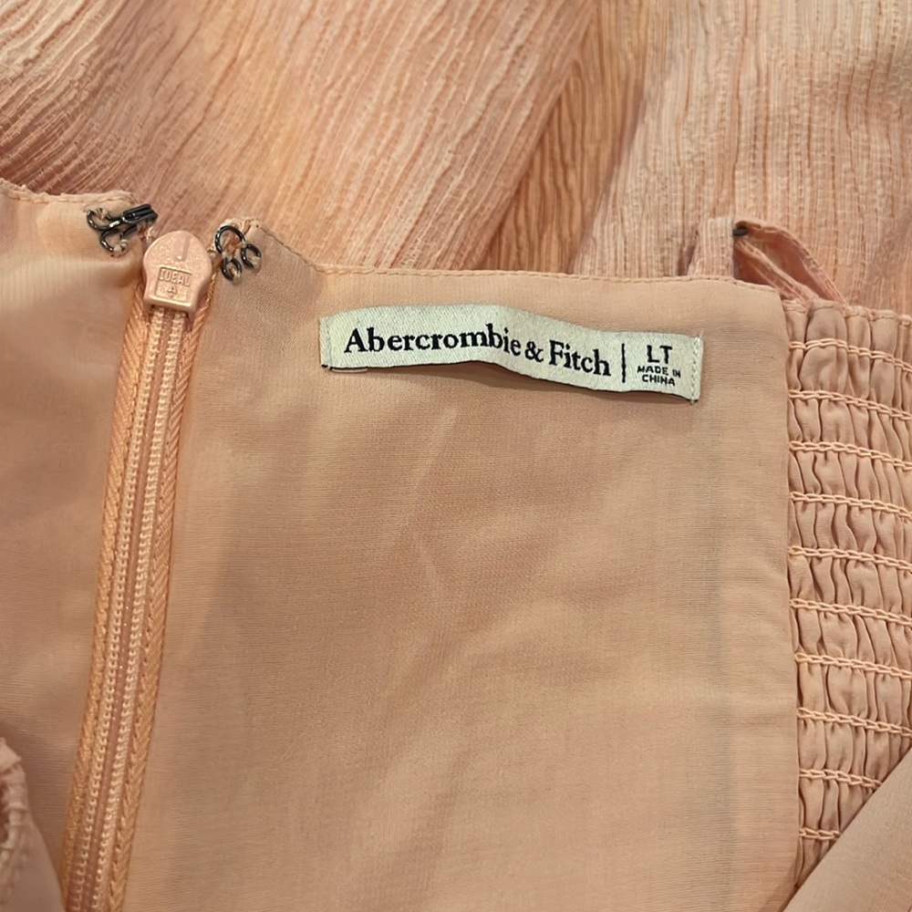 Abercrombie & Fitch Crepe Pleated Mini Dress Size Large Tall - Picture 6 of 9